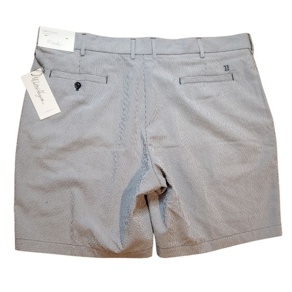 Waltwr Hagen Seer Sucker Grey Stripe Golf Shorts 42 NWT - Picture 2 of 4